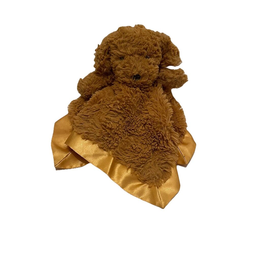 Cloud Island Puppy Dog Lovey Security Blanket Golden Satin Baby Plush Target